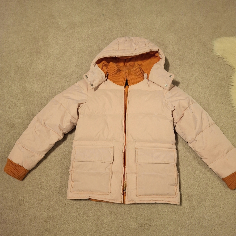 Kids Cozy Pink and Orange Puffer Jacket